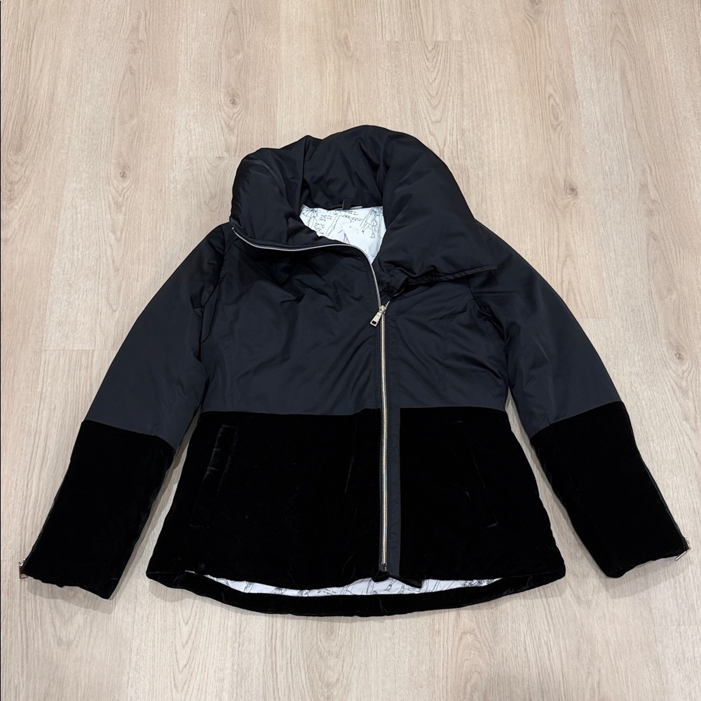 NWT White House Black Market Medium Women's Black Puffer Jacket - Picture 2 of 5